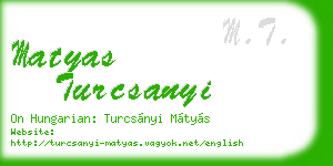 matyas turcsanyi business card