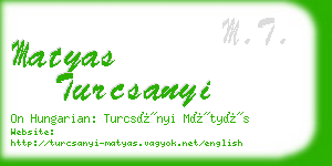 matyas turcsanyi business card